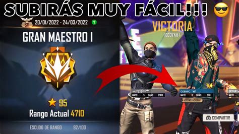 CÓMO SUBIR A GRAN MAESTRO EN FREE FIRE (REAL .